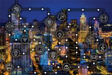 city nightscape showing integration points